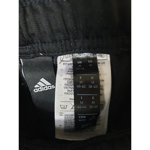 Adidas Women's Black Joggers 3-Stripe Workout Athletic Training Pants Medium - Picture 6 of 6